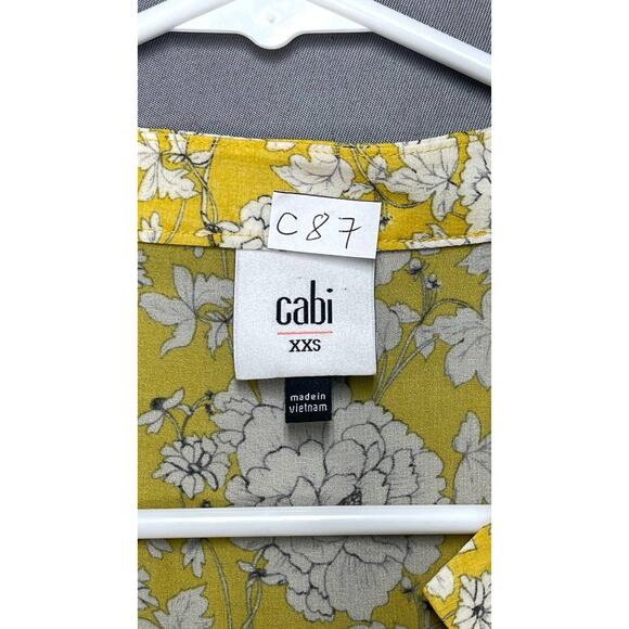 CAbi Amelia Yellow Floral Print
Gathered Top Blouse XXS Boho Flowy Sheer Girly - Picture 13 of 13